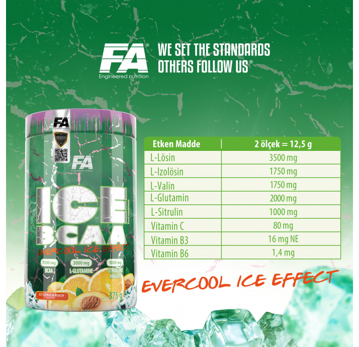 FA Nutrition Ice BCAA 375 Gr Şeftali 375 Gr