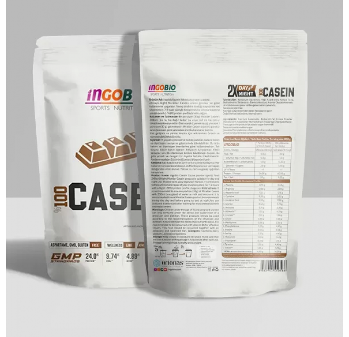 Ingobio Day&Night Casein Protein 510 Gr  510 Gr