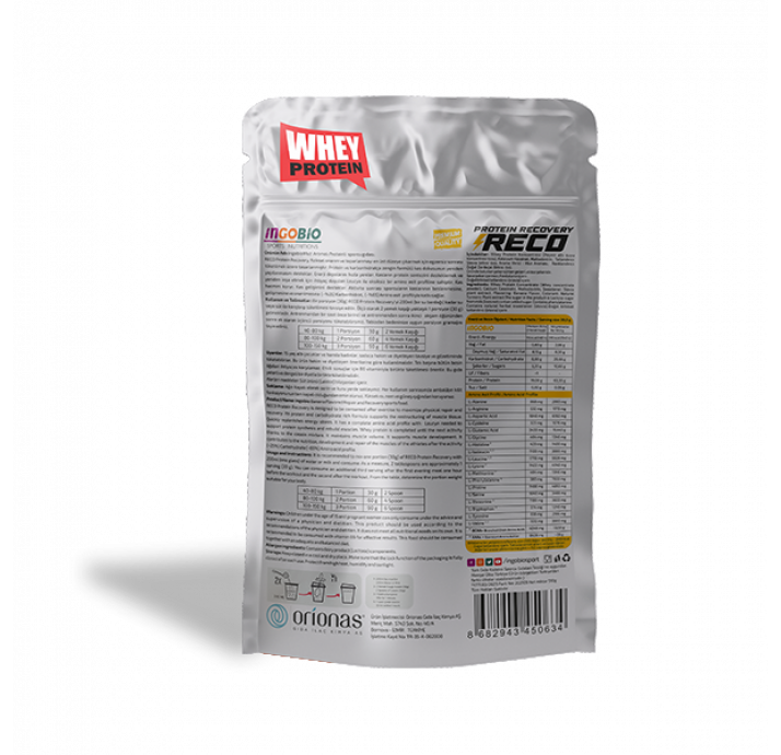 Ingobio RECO Whey Protein Recovery 510 Gr Çilek 510 Gr