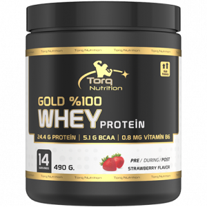 Torq Nutrition Gold %100 Whey Protein 490 Gr - Çilek Çilek 490 Gr