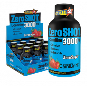 ZeroSHOT 60 Ml 3000 Mg L-Carnitine 12 Adet - Çilek Çilek 12