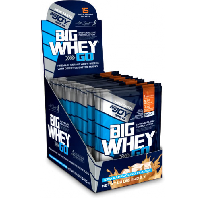 BigJoy Sports BigWhey Go Whey Protein 15 Şase - Çikolata  495 Gr