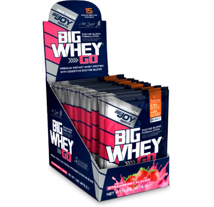 BigJoy Sports BigWhey Go Whey Protein 15 Şase - Çikolata  495 Gr