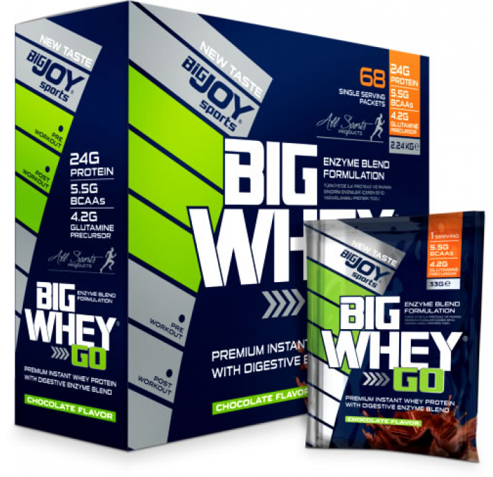 BigJoy Sports BigWhey Go Whey Protein 68 Şase - Çilek Çilek 2074 Gr